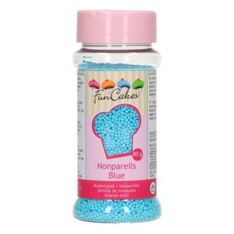 FunCakes Dekorativni posip Nonpareils Blue / Modre perle 80 g