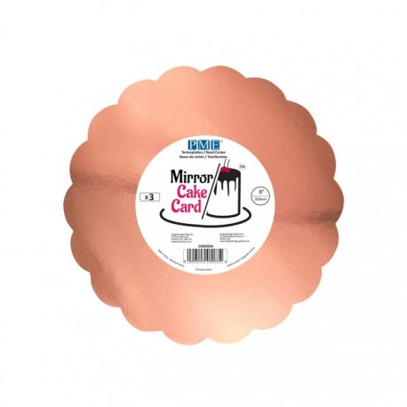 PME Mirror Cake Card CMSR934 Podstavek za torto Rose Gold  3 kos