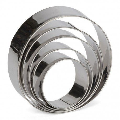 PATT 0002008 Cookie Cutter Round Set /  Set okroglih modelčkov za piškote 5 kos
