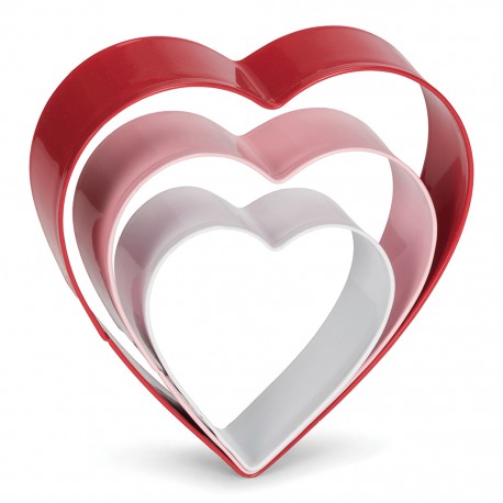 PATT 0002023 Cookie Cutter Heart Set /  Set modelčkov za piškote srce 3 kos