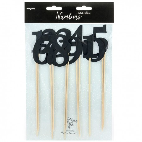 PartyDeco KPZ10-010 Cake Topper Numbers / Cake Topper Številke