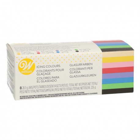 Wilton  04-0-0030 Icing Color Kit-  Set  jedilnih barv v pasti /  8 kos