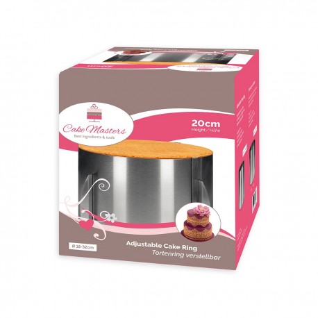 CakeMasters CM14931 Cake Ring / nastavljiv obroč za torto / 18-32 cm / 20 cm