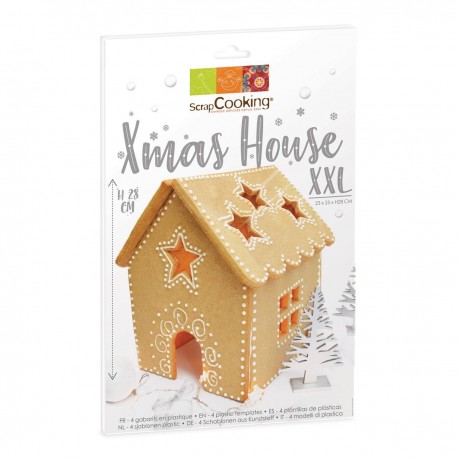Set modelčkov za piškote ScrapCooking XMS XXL Xmas House Set 4 kos