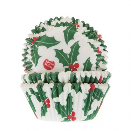 Papirčki za peko HoM XMS HM5546 50 kos Christmass Holly Leaf