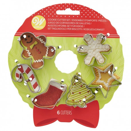 Set mini modelčkov za piškote Wilton XMS 02-0-0382 Wreath 6 kos
