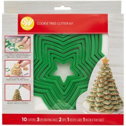 Wilton XMS 2104-5919 Christmas Cookie Cutter Tree set 15 pc