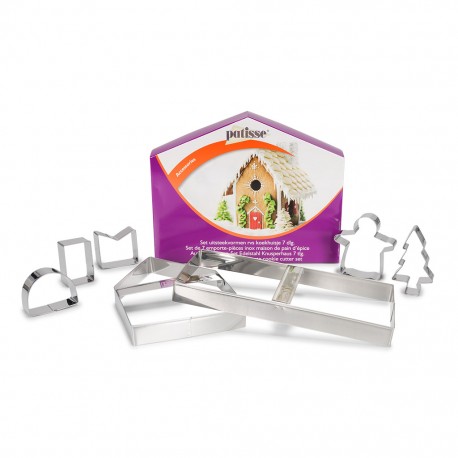 PATT 2028  XMS Cookie Cutter Gingerbread House / Hiška iz medenjakov 7 kos