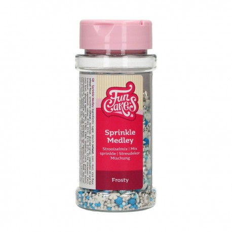 FunCakes F51275 Dekorativni posip Sprinkle Medley Frosty 65g