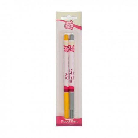 Funcakes Food Pen Jedilno Pisalo F45580 Set Srebrna in zlata