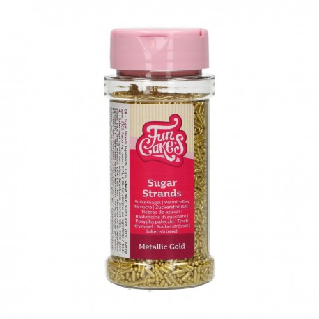 FunCakes F52175  Sugar Strands Metallic Gold 80g