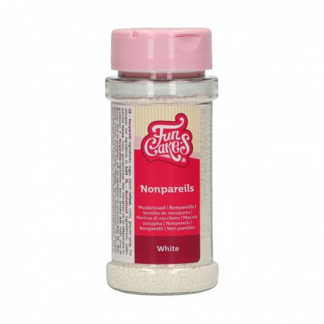 FunCakes Dekorativni posip NonPareils White / Bele perle 80 g