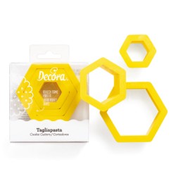 Decora 255302 4 Hexagon Cookie Cutter Set /  Set modelčkov za piškotek šesterokotnik 3 kos