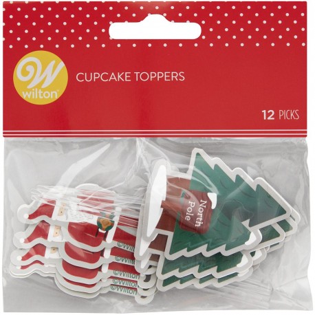 Wilton Treat Pick / Cupcake topper / božični toperji za muffine XMS / 12 kos