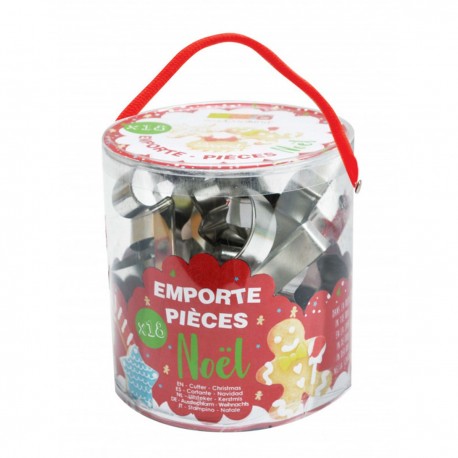 Set modelčkov za piškote Scrapcooking XMS SC2004 Christmass bucket 18 kos