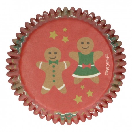 FunCakes F84605 Baking Cups / papirčki za muffine GINGERBREAD 48kos