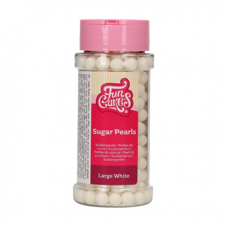 FunCakes F52915 Dekorativni  Sugarpearls large White / PerliceVelike bele 80g