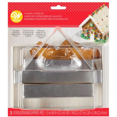 Wilton 02-0-0421  XMS Cookie Cutter Gingerbread House / Hiška iz medenjakov 3 kos