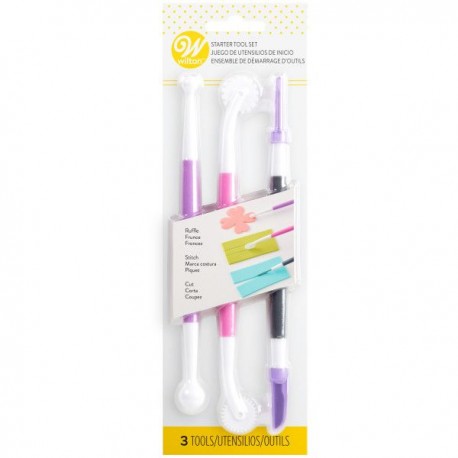 Wilton 02-0-0200 Fondant & Gum paste starter tool Set/3
