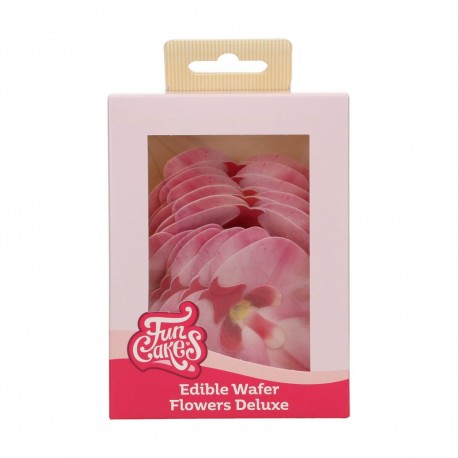 FunCakes F53880 Jedilna dekoracija za torto / Edible Wafer Flower  - Orchid Deluxe Pink Medium 10kos