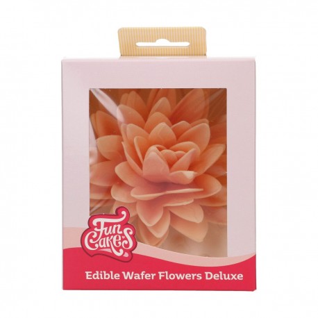 FunCakes F53785 Jedilna dekoracija za torto / Edible Wafer Flower  - Peony Deluxe Orange Large