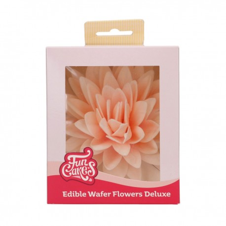 FunCakes F53775 Jedilna dekoracija za torto / Edible Wafer Flower  - Peony Deluxe Ombre Orange Large