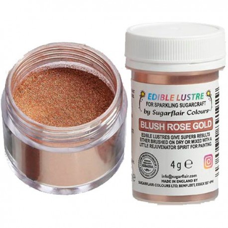 Sugarflair  Edible Lustre E7023 / Bleščeči prah ROSE GOLD 4g