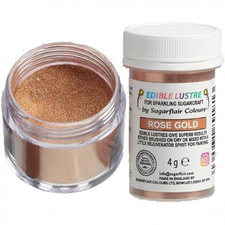 Sugarflair  Edible Lustre E7012 / Bleščeči prah ROSE GOLD 4g